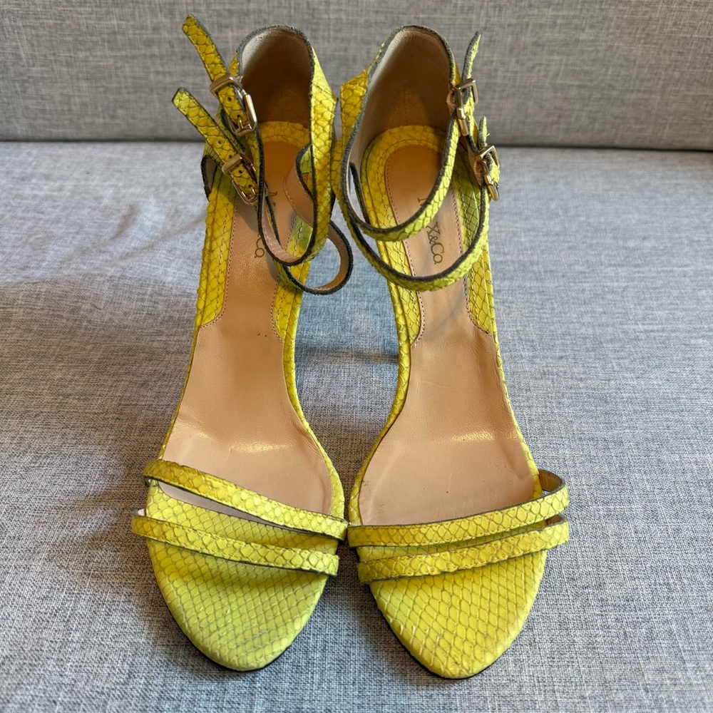 Max & Co Yellow Heels with  Strappy Design